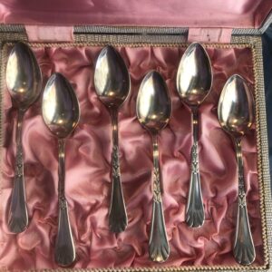 6 cucharas de postre de alpaca
