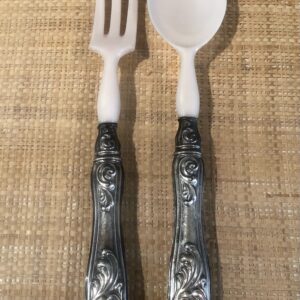 Cubiertos de servir de alpaca y asta
